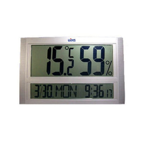UINS 초대형 벽걸이형 온습도계 185CS 온도 습도 달력 시계 표시기능 LCD액정