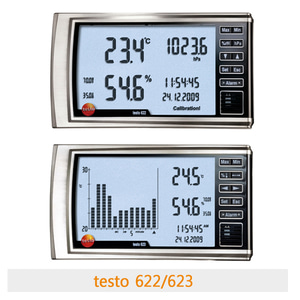 TESTO 623 탁상용 온습도계 온습도 압력 측정 90일 데이터저장가능 연구실 박물관 관리