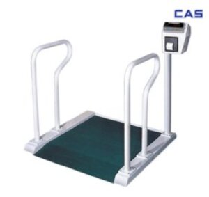 CAS 휠체어 전자저울 WCS-200 써멀프린터 타입 200kg 병원 요양원 복지관
