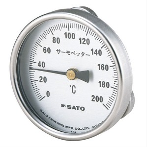 SATO 0~200℃ 표면 측정용 바이메탈 온도계 (2340-20)